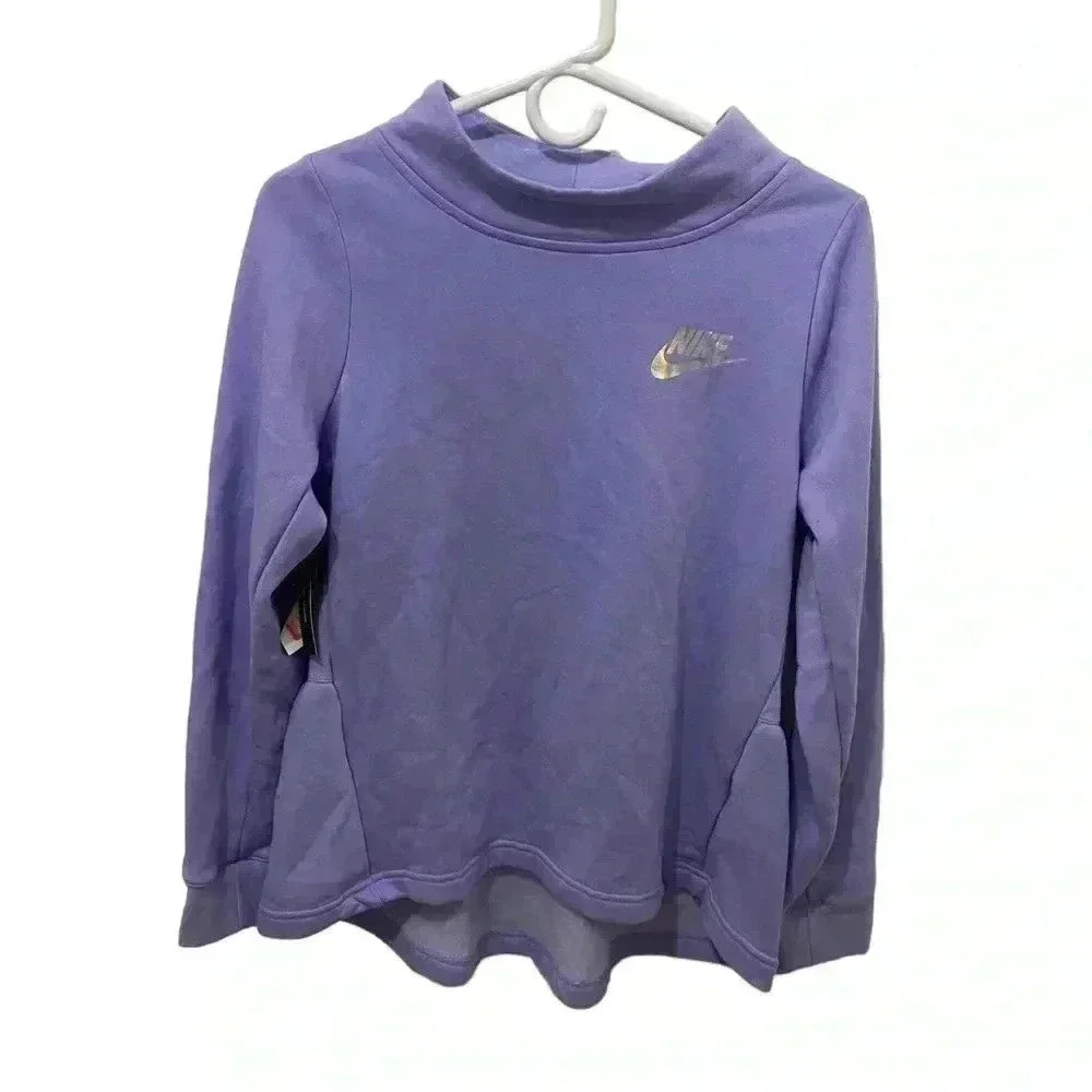 New Girl’s Nike Purple Mock Neck Sweatshirt